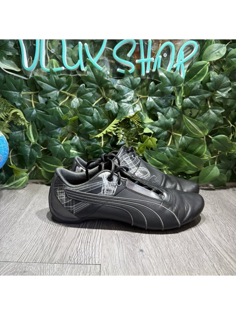 PUMA Men's Future Cat S1 Atomisity Motorsport Shoe, Black/Black mens size 9